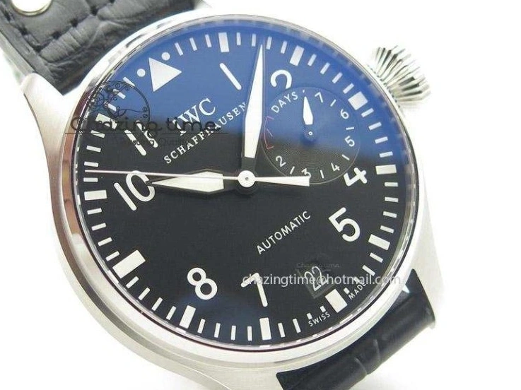 MIROTIME 0207 Timeless Big Pilot Real PR IW500901 ZF 1:1 Best Edition On Black Leather Strap A 7340